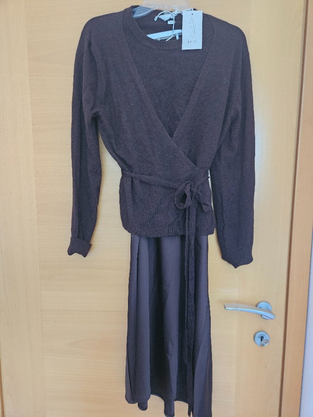 joie brown two piece scirt set